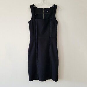Banana Republic Ponte Square Neck Sleeveless Ribbon Sheath Dress - Size 8